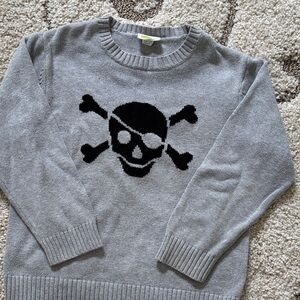 Crazy 8 Gray Skull Sweater